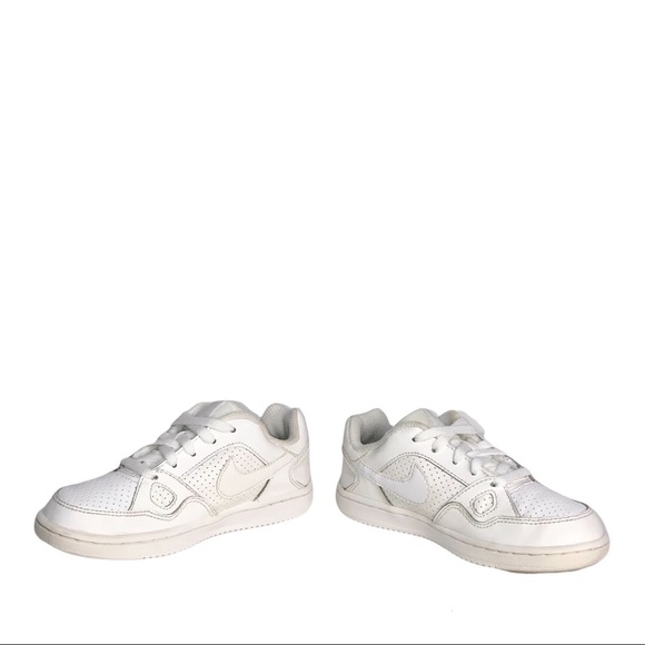 Nike Son Of Force White On White Leather Low Top Sneakers - Picture 3 of 10